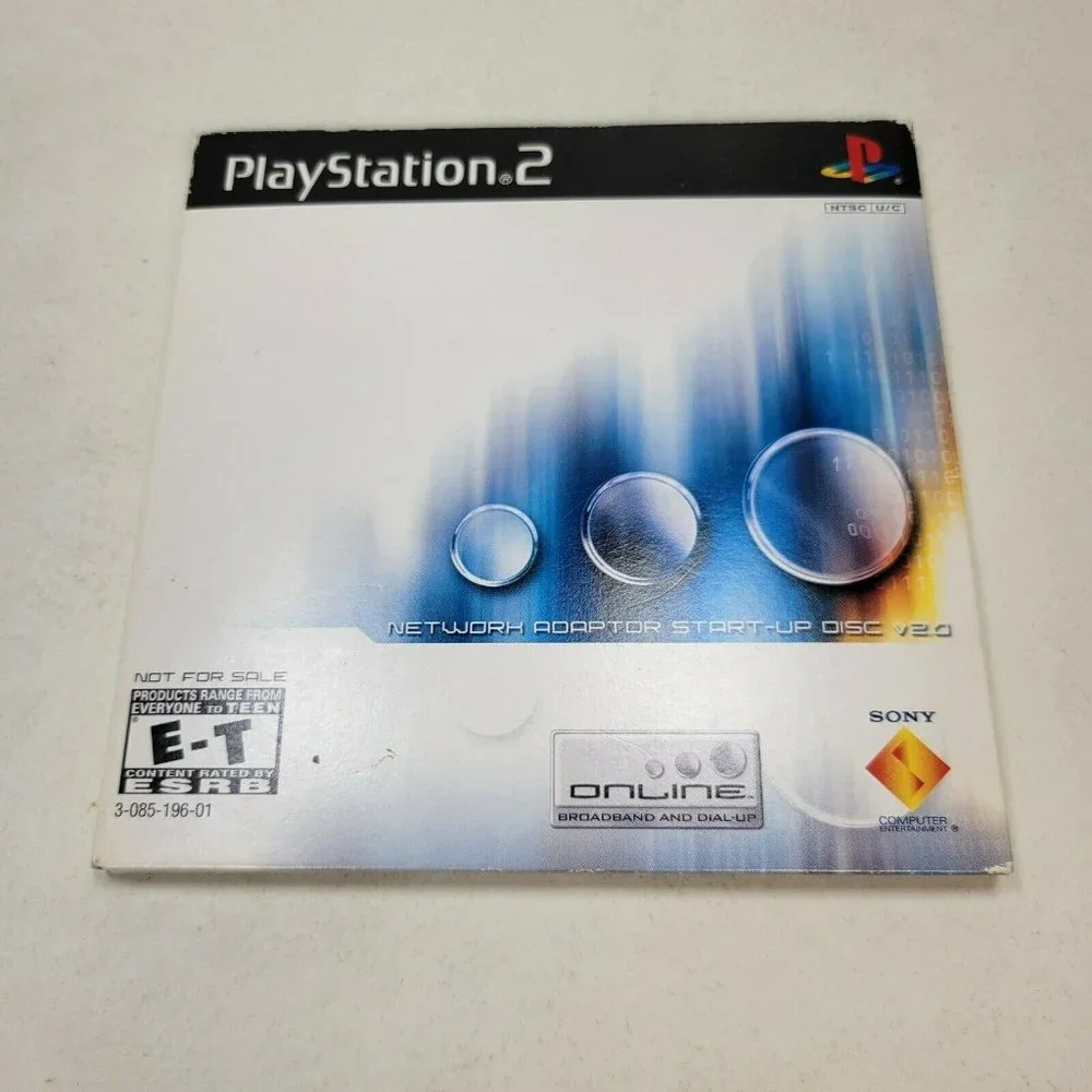 Sony PlayStation 2 Network Adaptor Start-Up Disc v2.0 w/ Demo Games Instructions
